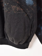 アメリカ製 ヘンリーネック アニマルプリント スウェットシャツ