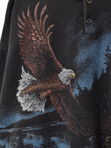 アメリカ製 ヘンリーネック アニマルプリント スウェットシャツ