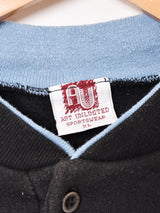 アメリカ製 ヘンリーネック アニマルプリント スウェットシャツ