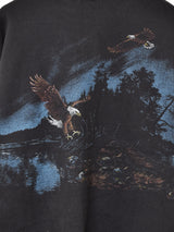 アメリカ製 ヘンリーネック アニマルプリント スウェットシャツ