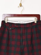 チェック柄 ウールパンツ W31