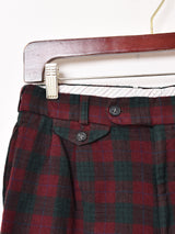 チェック柄 ウールパンツ W31