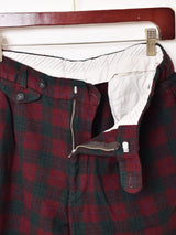 チェック柄 ウールパンツ W31