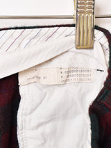 チェック柄 ウールパンツ W31