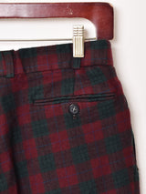 チェック柄 ウールパンツ W31
