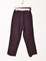 チェック柄 ウールパンツ W31