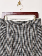 チェック柄 ウールパンツ W33
