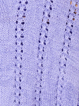 スタンドカラー カーディガン パープル