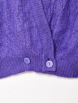 イギリス製 ダブルボタン モヘアカーディガン