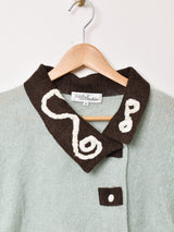 イタリア製 デザイン モヘアカーディガン