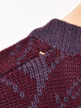 リーフ柄 カーディガン