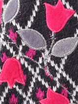 フラワー リボンモチーフ セーター