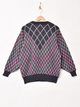 フラワー リボンモチーフ セーター