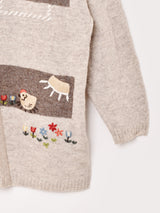 アニマル フラワーモチーフ カーディガン