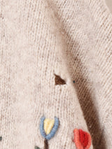 アニマル フラワーモチーフ カーディガン