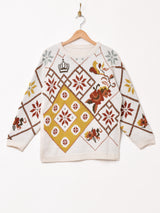 雪結晶モチーフ セーター