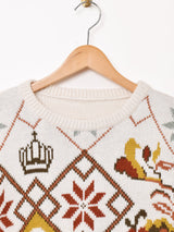 雪結晶モチーフ セーター