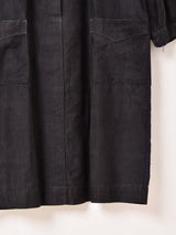 30's〜40's フランス製 ブラックモールスキン ワークブラウス