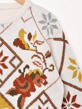 雪結晶モチーフ セーター