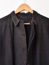 30's〜40's フランス製 ブラックモールスキン ワークブラウス