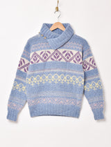 L.L.Bean 総柄 タートルネック セーター