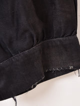 30's〜40's フランス製 ブラックモールスキン ワークブラウス