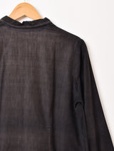 30's〜40's フランス製 ブラックモールスキン ワークブラウス