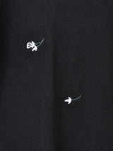 Meridian フラワー刺繍 半袖 セーター