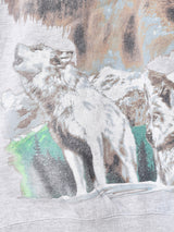 ウルフ プリント スウェットシャツ