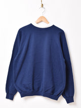 襟付き プリントスウェットシャツ