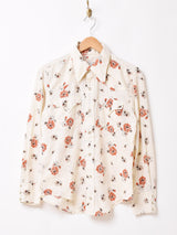 70's H BAR C 花柄 ロングテール ウエスタンシャツ