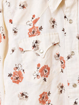 70's H BAR C 花柄 ロングテール ウエスタンシャツ