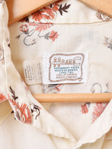 70's H BAR C 花柄 ロングテール ウエスタンシャツ