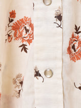 70's H BAR C 花柄 ロングテール ウエスタンシャツ