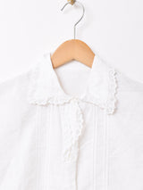 レース タック ホワイトブラウス