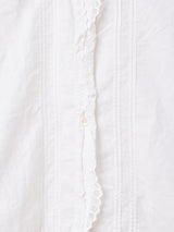 レース タック ホワイトブラウス