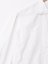 レース タック ホワイトブラウス