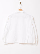 レース タック ホワイトブラウス