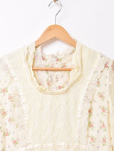 小花柄 レース ドレス