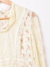 小花柄 レース ドレス