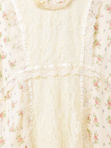 小花柄 レース ドレス