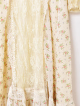 小花柄 レース ドレス