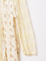 小花柄 レース ドレス