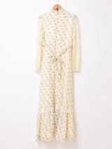 小花柄 レース ドレス