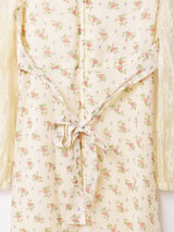 小花柄 レース ドレス