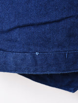 花柄 刺繍 デニムベスト