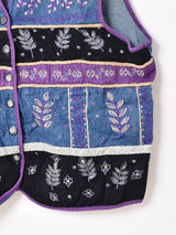刺繍 デニムベスト