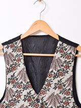 花柄 ゴブラン べスト