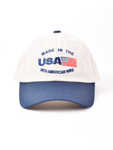 【2色展開】刺繍入り コットンキャップ Made in the USA