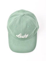 【3色展開】刺繍入り コットンキャップ Lucky